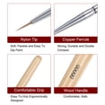 thumbnail image 4 of Uxcell 3pcs Detail Paint Brushes 6mm Nylon Miniature Painting Brush for Watercolor Acrylic Painting(00000#), 4 of 6