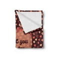 thumbnail image 2 of I Love You More Soft Flannel Fleece Blanket, Happy Valentine's Day Celebration Coffee and Love Theme with Hearts, Cozy Plush for Indoor and Outdoor Use, 70" x 90", Coral Peach Brown, by Ambesonne, 2 of 5