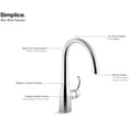 thumbnail image 3 of Kohler K-22034-VS Simplice Single-Handle Bar Faucet, Vibrant Stainless, 3 of 7