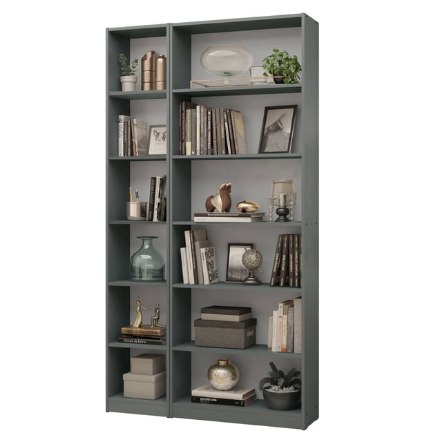Estante Librero Madesa 6908 y Organizador 6906 Gris