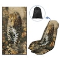 thumbnail image 5 of Xixirimido Car Seat Cover Front Seat Sweat Towel Bucket Seat Covers for Cars SUV Trucks for Gym Workout Running Swimming Beach Hiking, Leopard Forest Camo, 5 of 8