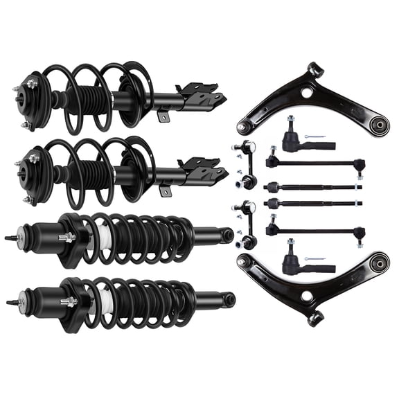 ECCPP 14pcs Suspension Struts Control Arm and Ball Joint Assembly,Stabilizer Bar Link,Tie Rod End for 2007-2012 for Dodge Caliber 172368 182367 172401 ES800408 EV80645 K620066 K620065 K750385 K750289