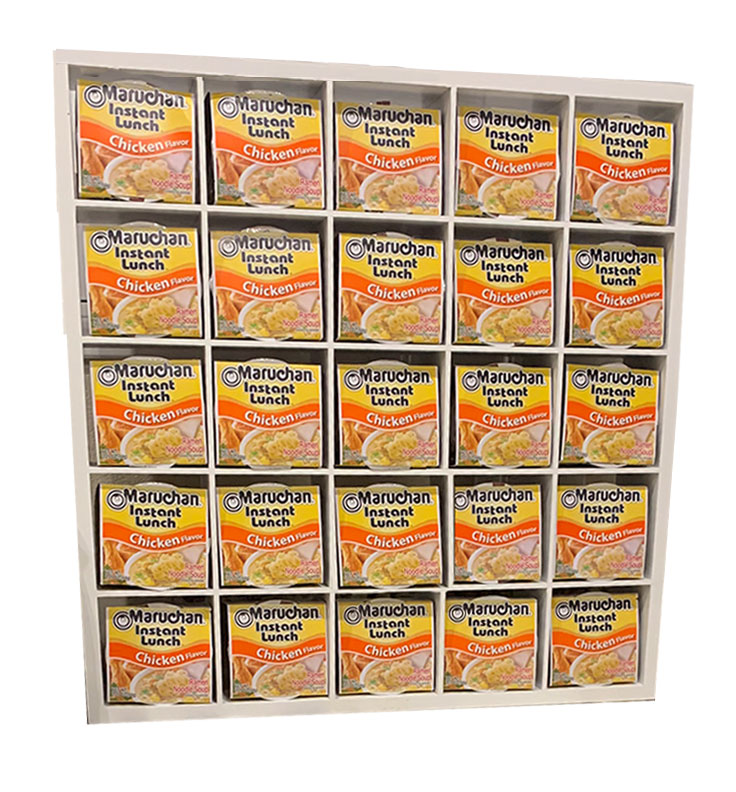 Instant Ramen Organizer Counter Display Storage Holds Up To 25 Nissin Cup Noodles Or Maruchan Soup White Walmart Com Walmart Com