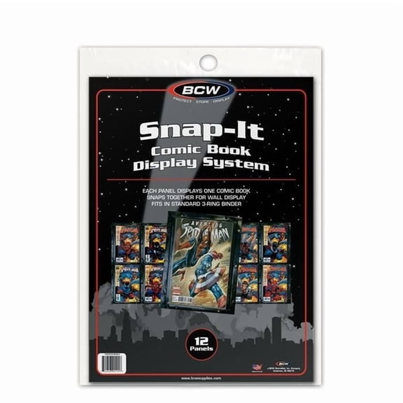 Collectible 15 packs of 12 (180) BCW Comic Book Black Snap-It Panels