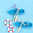 thumbnail image 3 of MasteelfCA 3 Pcs Micro Paysage Arts Artisanat Petits Ornements de Rames de Bateau en Résine, 3 of 5