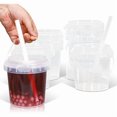 thumbnail image 1 of wonima02 8 Pack 32 Oz Clear Plastic Cups with Lid and Straw, Reusable Drink Bucket with Handle for Iced Coffee, Smoothie, Ice Cream - Sturdy Food Safe Party Cups for Pool, Beach, Birthday Parties, 1 of 1
