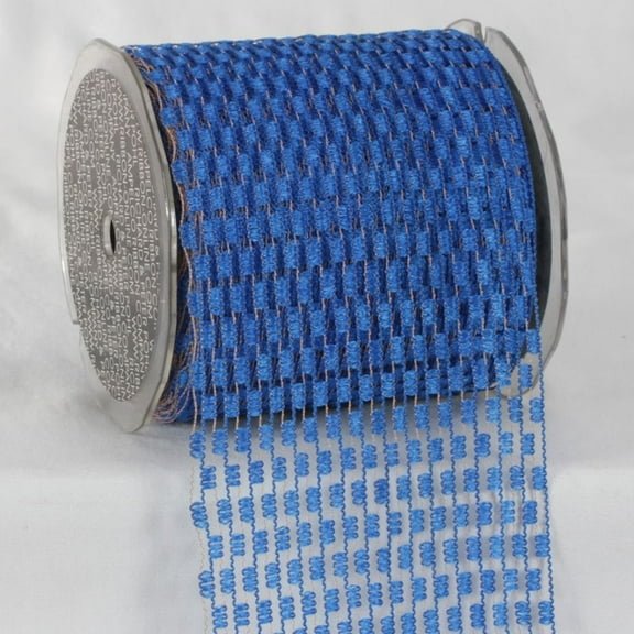 The Ribbon People Royal Blue Stretchglitter Craft Ribbon 4" x 22 Yards