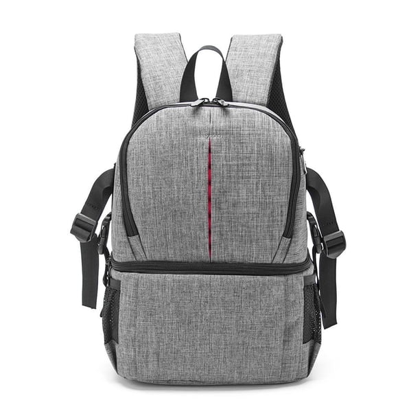 Cámara DSLR Impermeable Tela Oxford Hombros Mochila SLR Caso (gris)