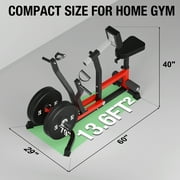 Syedee Seated Row Machine, Plate Loaded Lat and Back Workout Equipment with Adjustable Positions and Rotating Handles