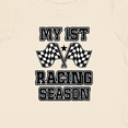 thumbnail image 4 of Inktastic My 1st Racing Season Checkered Flags Boys Baby T-Shirt, 4 of 5