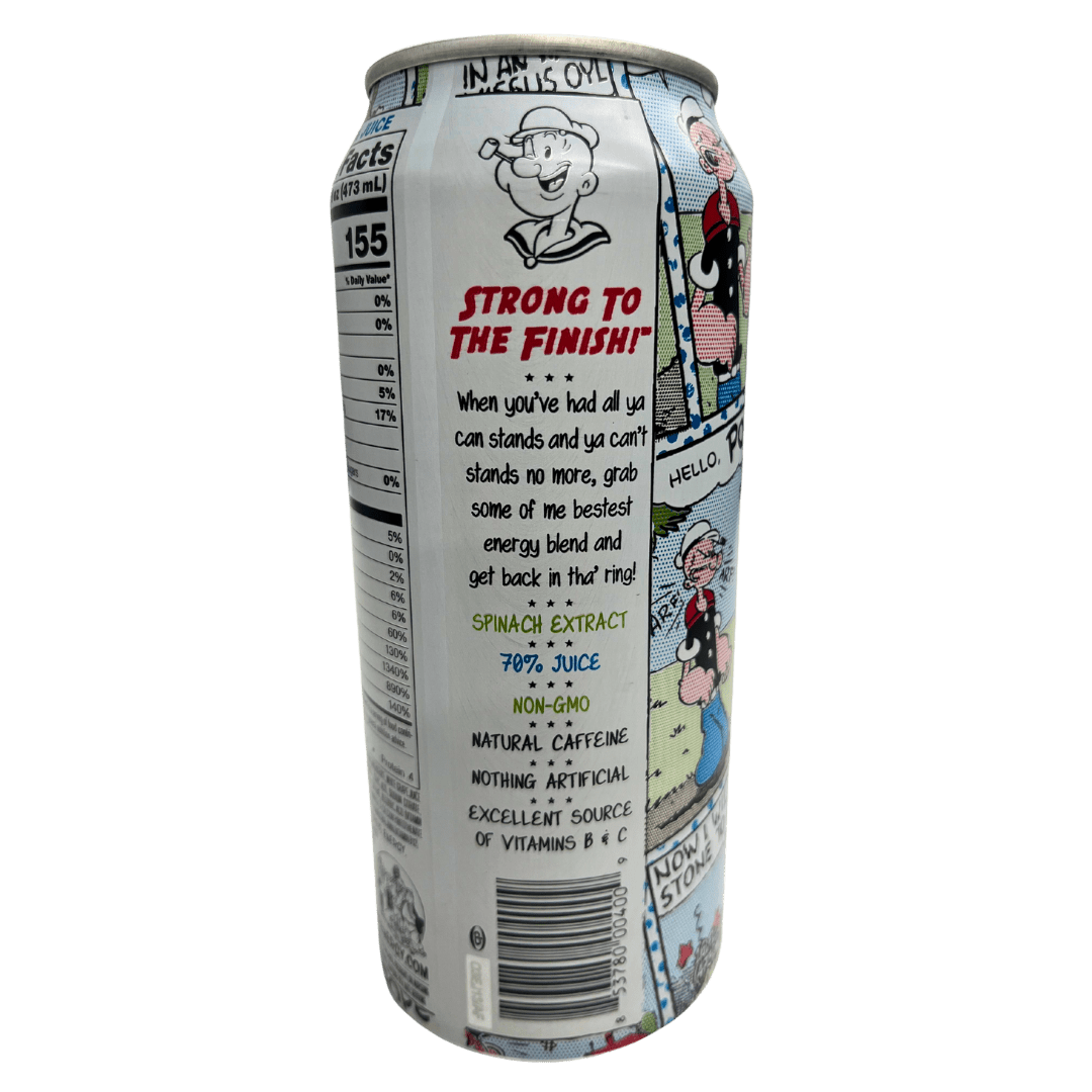 Popeye Energy, Bruiser Blackberry, Energy Drink, 16 fl oz, 12 Pack Cans