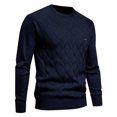 thumbnail image 4 of AherBiu Chandails pour Hommes Col Rond Manches Longues Chandail Tricoté Automne Hiver Décontracté Thermique Coton, 4 of 5