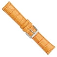 thumbnail image 3 of 24mm Orng Crocodile Grain Chrono Slvr-tone Bkle Watch Band, 3 of 3