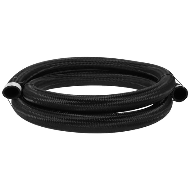 Manguera de línea de combustible Unique Bargains 28.03mm/11/9" (ID) 275cm/9ft (L) Caucho CPE, trenzado de nylon negro AN-20