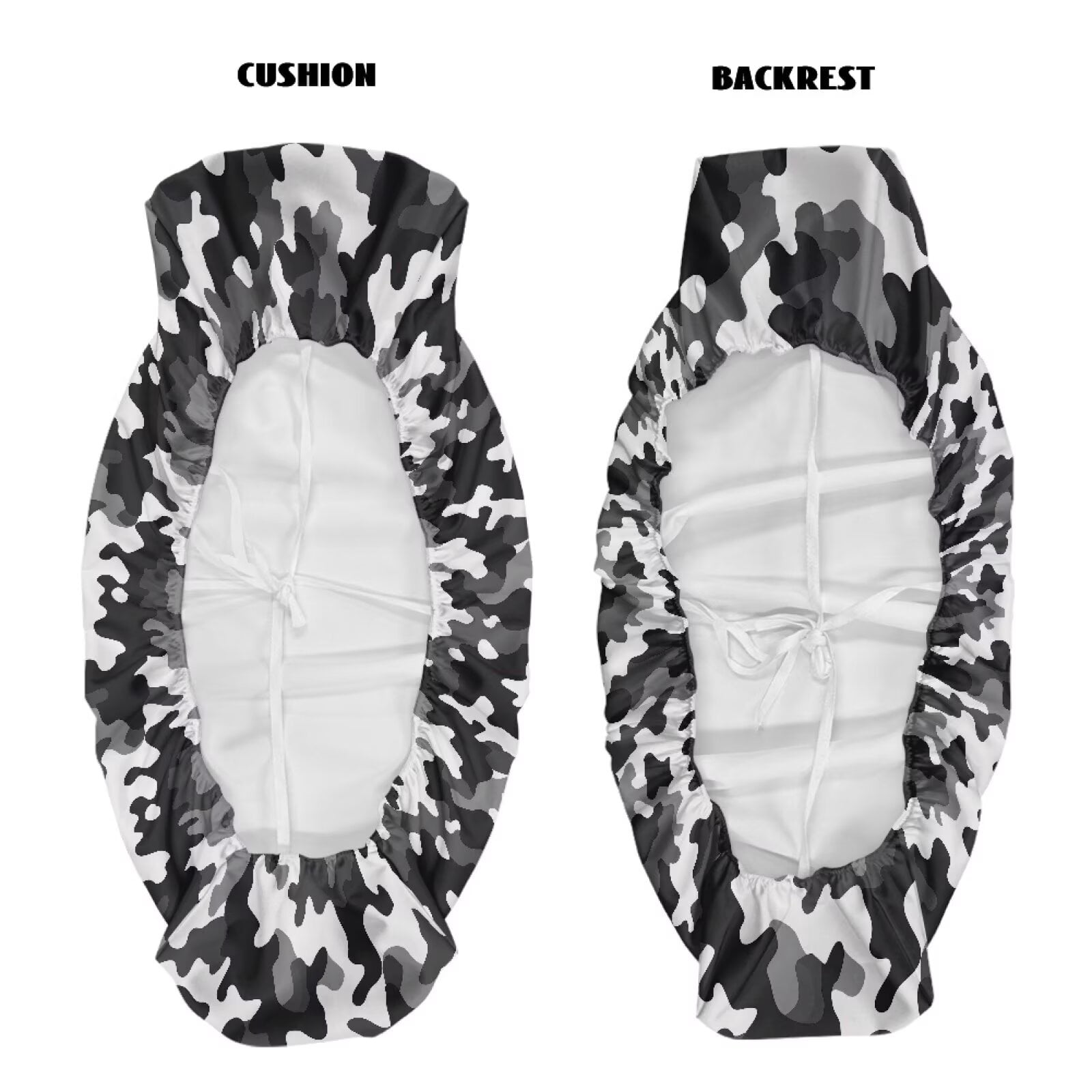 XYZCANDO Black Camouflage Seat Cover for UTV 2 Pack Mule Bench Seats Cover Compatible with Kawasaki Mule 4010 UTV Seats Covers Accessory Part Washable All-Season Protection