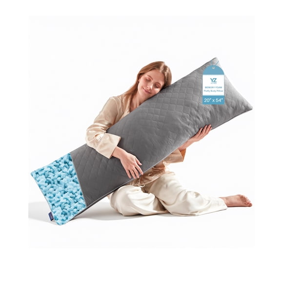 Almohada corporal YZ HOME Long para adultos con espuma viscoelástica triturada
