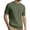 Green, variant on Mens T-Shirts Summer Plain Casual Crew Neck Short Sleeve Ribbed Knit Basic Tops Office Shirts