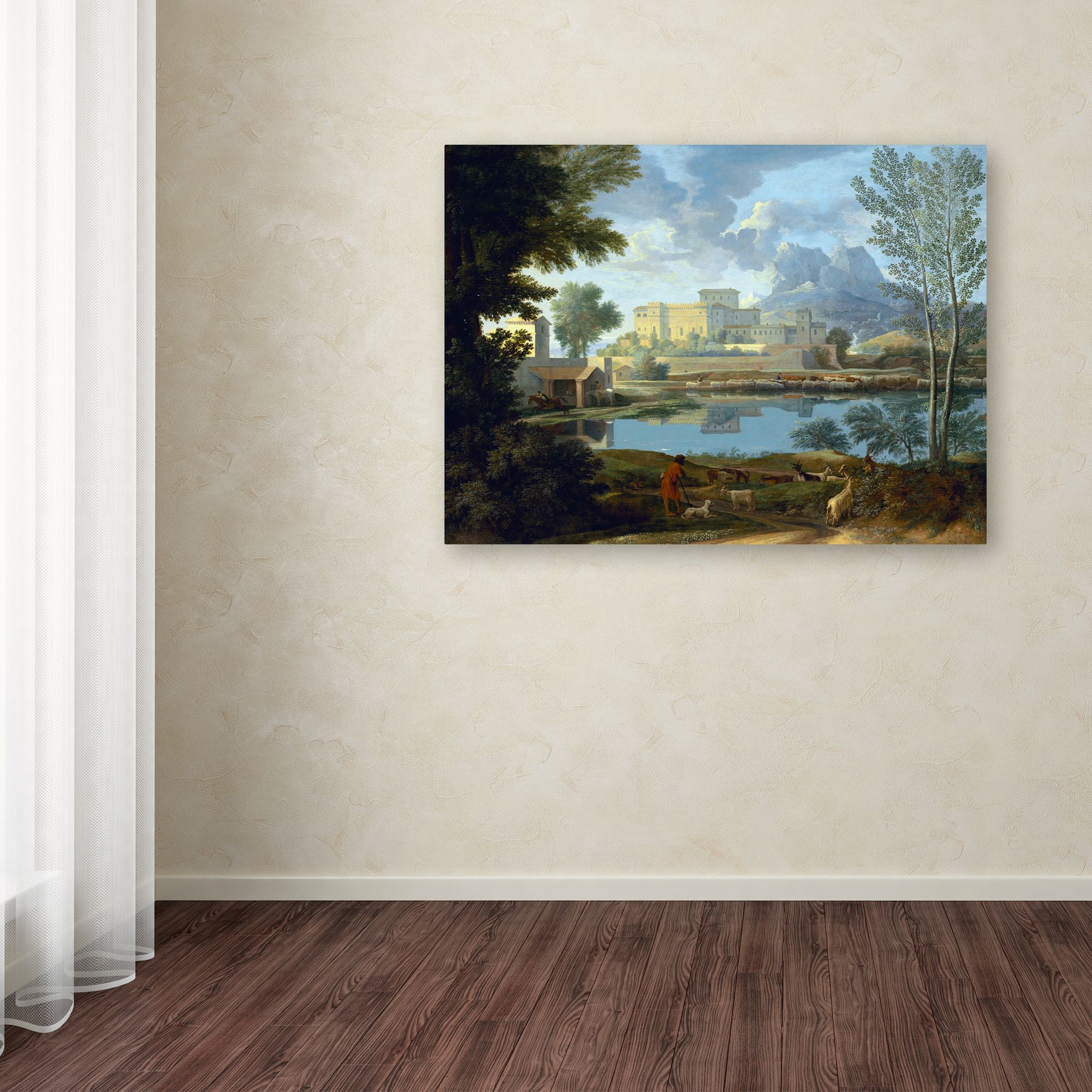 Nicolas Poussin 'Landscape With Calm' Canvas Art