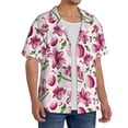 thumbnail image 2 of Sikiie Lilies Flowers Men's Wrinkle Free Untucked Cuban Shirt Business Casual Button Down Shirts Short Sleeve ShirtX-Large, 2 of 5