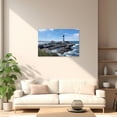 thumbnail image 4 of ZHONGYUTONG Coastal Wall Art Seascape Canvas Lighthouse Pictures Wall Decor Coastal Landscape Painting for Living Room Decor Framed (12.00" x 18.00"), 4 of 5