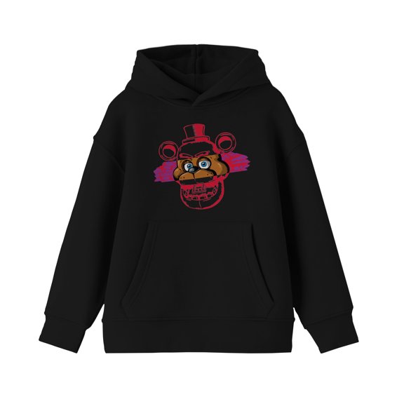 Five Nights at Freddy's Red Shadow Freddy Boy's Black Sweatshirt-Medium