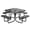 Black-Square, variant on Chery Industrial 46" Round Picnic Table with Umbrella Hole,Black
