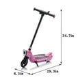 thumbnail image 3 of Electric Scooter for Kids 6+, SHINPT Kids Scooter Age 6+ with Rear Brake, Toddler Scooter with Kickstand, Scooter Bell, Non-Slip Handle, Colorful LED Lights, 6+ year old boy and girl birthday gift, 3 of 8