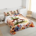 thumbnail image 4 of Homewish Kawaii Frog Animal Queen Comforter Set for Teens, Rustic Groovy Floral Bedding Sets, Jungle Mushroom Reversible Bedding Comforter Set, Luxury Bedroom Decor, 3-Piece, 4 of 9
