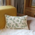 thumbnail image 1 of Funda de almohada 100% algodón, funda de almohada bordada con flores rústicas, sofá de sala de estar, cojín bordado de cuero sin alma para almuerzo, almohada de ventana de bahía, algodón de alta dens JAMW Sencillez, 1 of 5