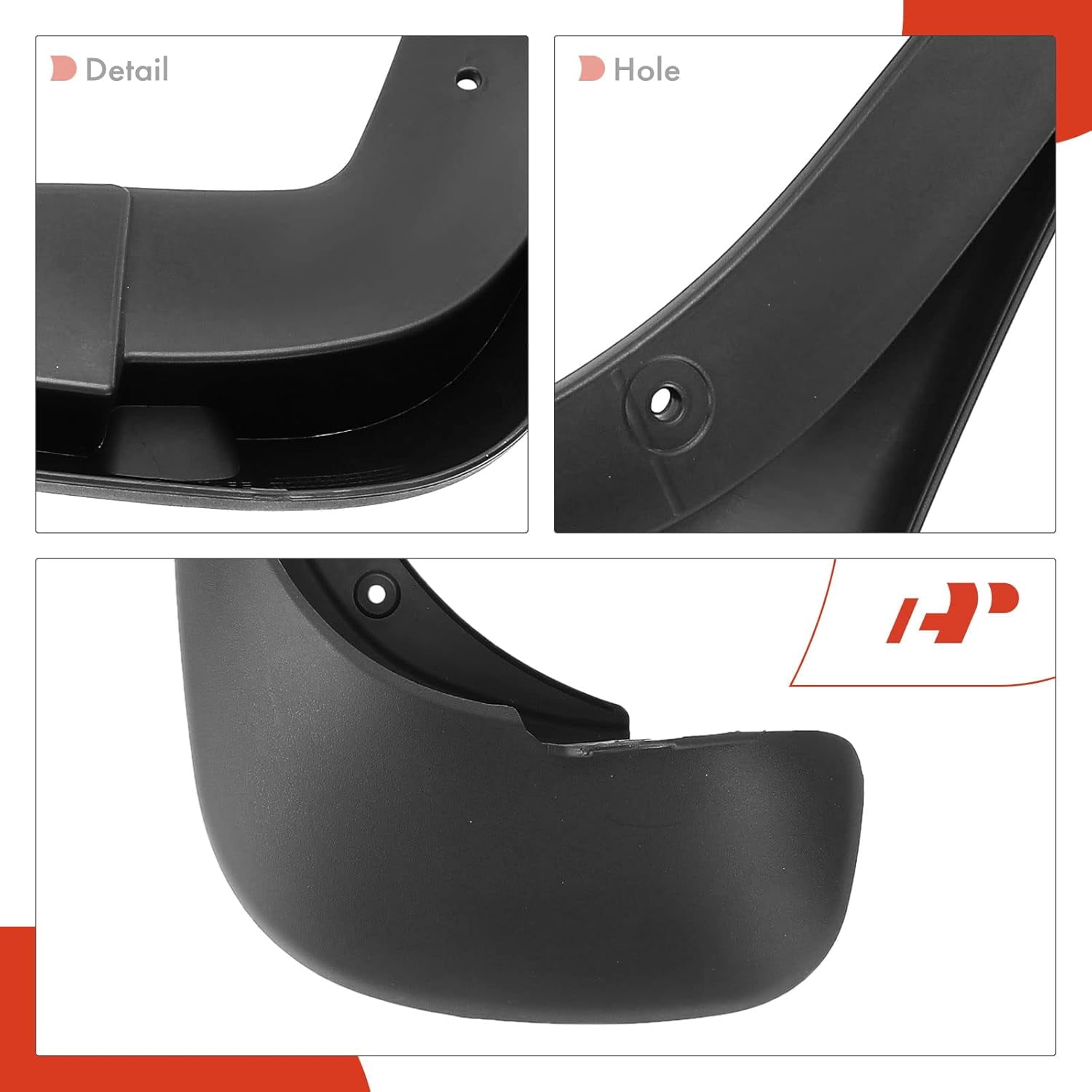 A-Premium 4Pcs Mud Flaps Splash Guards Mudguards Compatible with Hyundai Santa Fe 2009-2013, Front and Rear