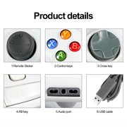 Luxmo Wired Game USB Controller Gamepad Joystick for Xbox 360 &PC(White)