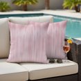 thumbnail image 2 of Outdoor Pillow Covers 18x18 Set of 2, Pink Waterproof Patio Throw Pillow Covers for Couch Sofa Chair, Modern Abstract Art Ombre Striped Decorative Pillowcases for Throw Pillows, 2 of 9