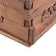 thumbnail image 6 of NOVICA Artisan Handcrafted Wood Jewelry Box Walnut from India Brown Boxes Leaf Tree [3in H x 8.25in W x 5.5in D] ' Chinar Dome', 6 of 8