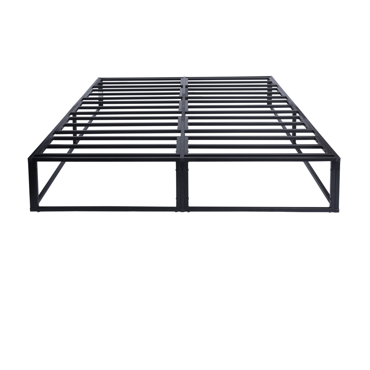 King Bed Frame Heavy Duty Metal Beds Frames with Storage, No Box Spring