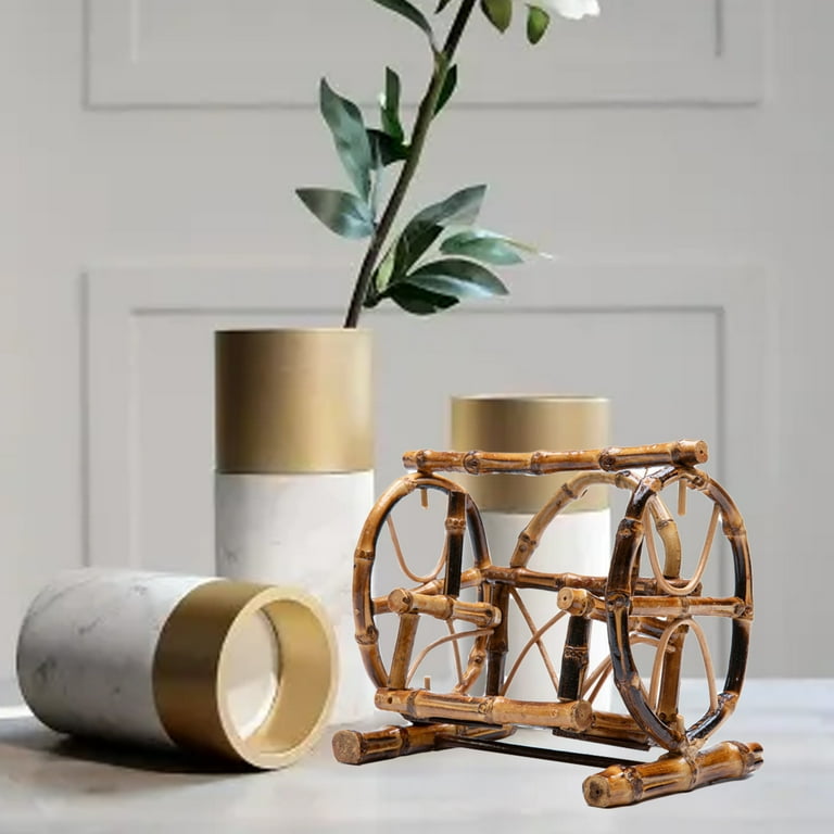 NUZYZ Bamboo Chair Ornament Burrs free DIY 3D Bamboo Swing Chair