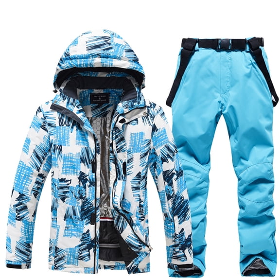 Valora Men's Suits Winter Casual Fashion Trend Snowboard Double Snowboard Warm Snowwear Suit for Men and Women versatile Sportswear for Cold Weather outdoor adventures Sky Blue S
