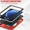 thumbnail image 3 of Allytechgroup Galaxy Tab A9+ Case SM-X210 X215 X216 11 Inch, Rotating Stand Heavy Duty Shockpoof Kids Friendly Drop Proof TPU PC Back Case Cover for Samsung Galaxy Tab A9 Plus 11",Red, 3 of 11