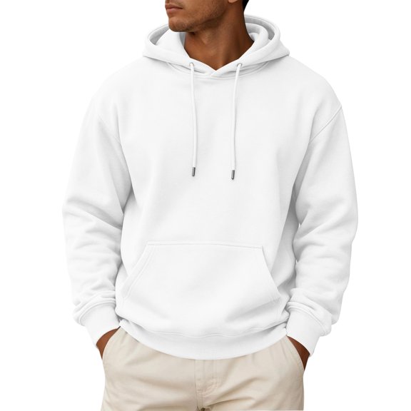 Mens Oversized Hoodies Basic Fit Lightweight Fleece Hooded Sweatshirts Fall Running Athletic Pullover Tops