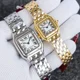 thumbnail image 2 of Reloj para mujer, marca de lujo ligera, negocios, oro, acero inoxidable, relojes de cuarzo a la moda para mujer, reloj de pulsera para mujer, 2 of 5