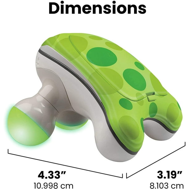 Mini Masajeador de Mano Ribbit HoMedics con Vibracion Patas Iluminadas Funciona con Pilas para Hombros Pies y mas Homedics HM 8453335 Bodega Aurrera en linea