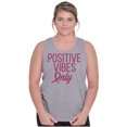 thumbnail image 5 of Breast Cancer Survivor Positive Vibes Tank Top Tee Shirt Women Brisco Brands L, 5 of 6
