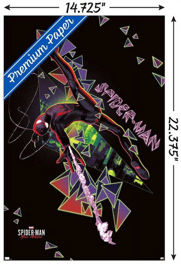 Marvel's Spider-Man: Miles Morales - Jump Wall Poster, 14.725" x 22.375"
