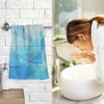 thumbnail image 7 of Dreamtimes Wood Blue Music Patterned Hand Towels 2 PCS, Cotton Bath Towel for Drying Face Hands Body Decorative Water Absorbent Lightweight Towels for Bathroom Ktichen Travel Gym,16"x28", 7 of 7