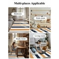 thumbnail image 6 of Orange Navy Blue Striped Area Rug for Bedroom 3x5 Ft Modern Abstract Super Soft fuzzy Throw Rug Non-Slip Fluffy Plush Indoor Floor Carpet for Living Room Nursery Home Decor, 6 of 8
