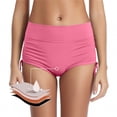 thumbnail image 3 of Minjewel Women's Leakproof High Waist Swim Trunks, Period Bikini Bottom Absorbent Swimwear for Teens, Bathing Suit,Pink S, 3 of 5