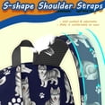 thumbnail image 5 of Siberian Husky and Dog Paw Print 17" School Backpacks for Teens,Waterproof Oxford Fabric,S-Shape Padded Straps for School,Travel,Hiking,Camping, 5 of 6