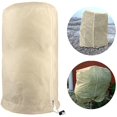 thumbnail image 2 of 2 piezas de cubierta de vela para plantas que pasa el invierno en forma de domo. Vela para árboles que pasa el invierno. Cubierta protectora (cierre con cordón de 80 cm x 100 cm) beige, 2 of 5