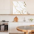 thumbnail image 6 of White Gold Abstract Wall Art Painting on Canvas, Modern Marble Geometric Canvas Art Home Prints Wall Art Framed Modern Artwork for Living Room Bedroom Wall Decor 20x20in, 6 of 9