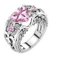 thumbnail image 1 of Bague de Fiançailles en Forme de Cœur à la Mode pour Femmes et Filles, 1 of 6