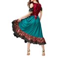 thumbnail image 2 of Women's Gypsy Fringe cost-ume Dress Set – Versatile Halloween Party Outfit for Women in Sizes M to XL, Elegant Stage Performance Wear with Gold Tassel Details, 2 of 8